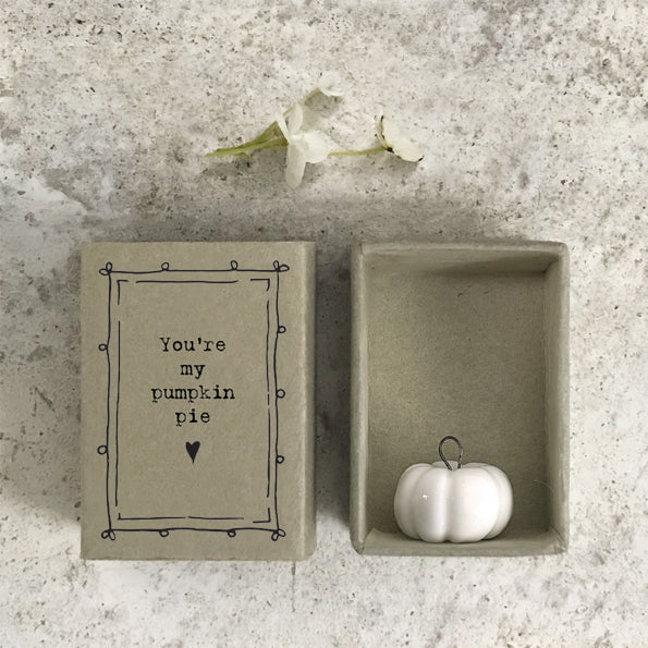 East of India - Porcelain Pumpkin Matchbox