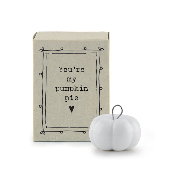 East of India - Porcelain Pumpkin Matchbox
