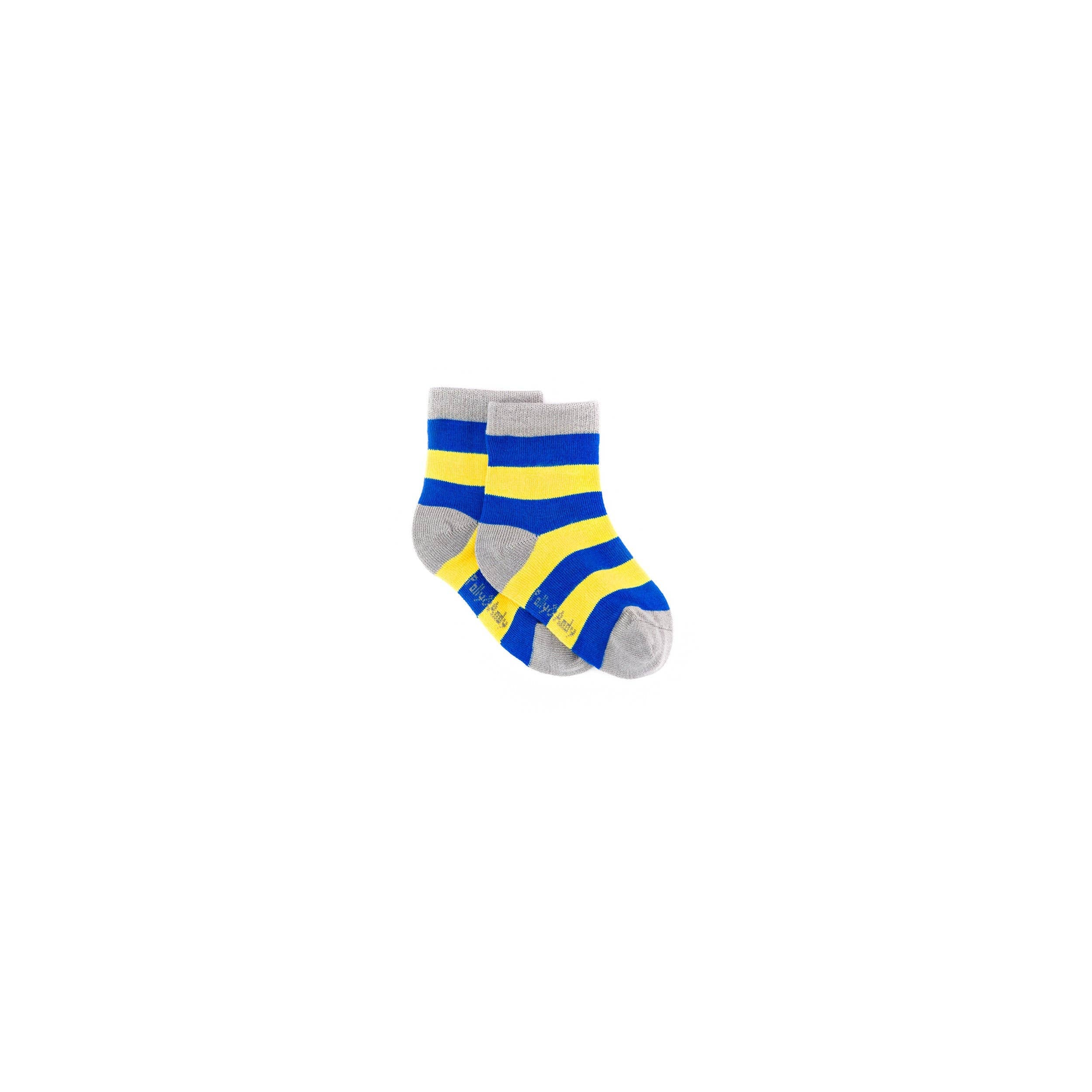 Polly & Andy Bamboo Childrens Socks - Blue & Yellow