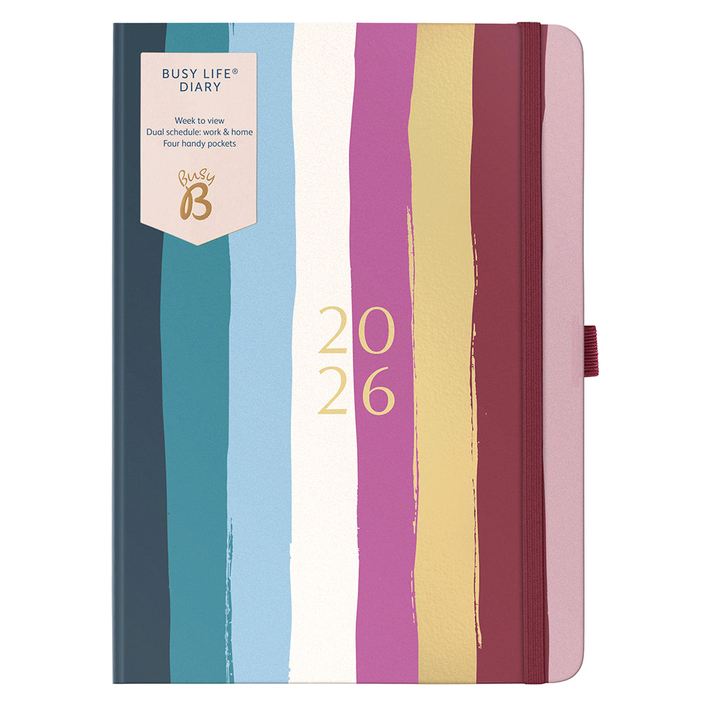 Busy B 2026 Diary - Busy Life (Stripe)