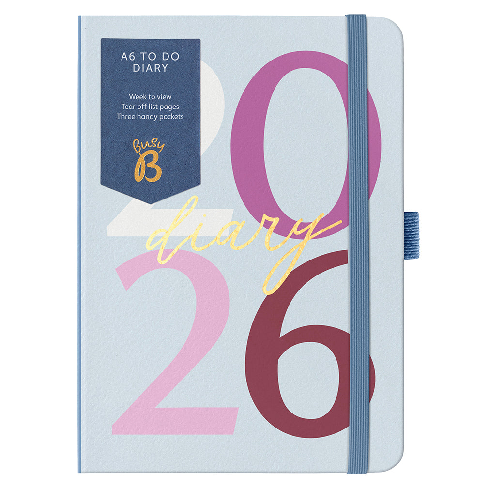 Busy B 2026 Diary - To Do A6 - Graphic