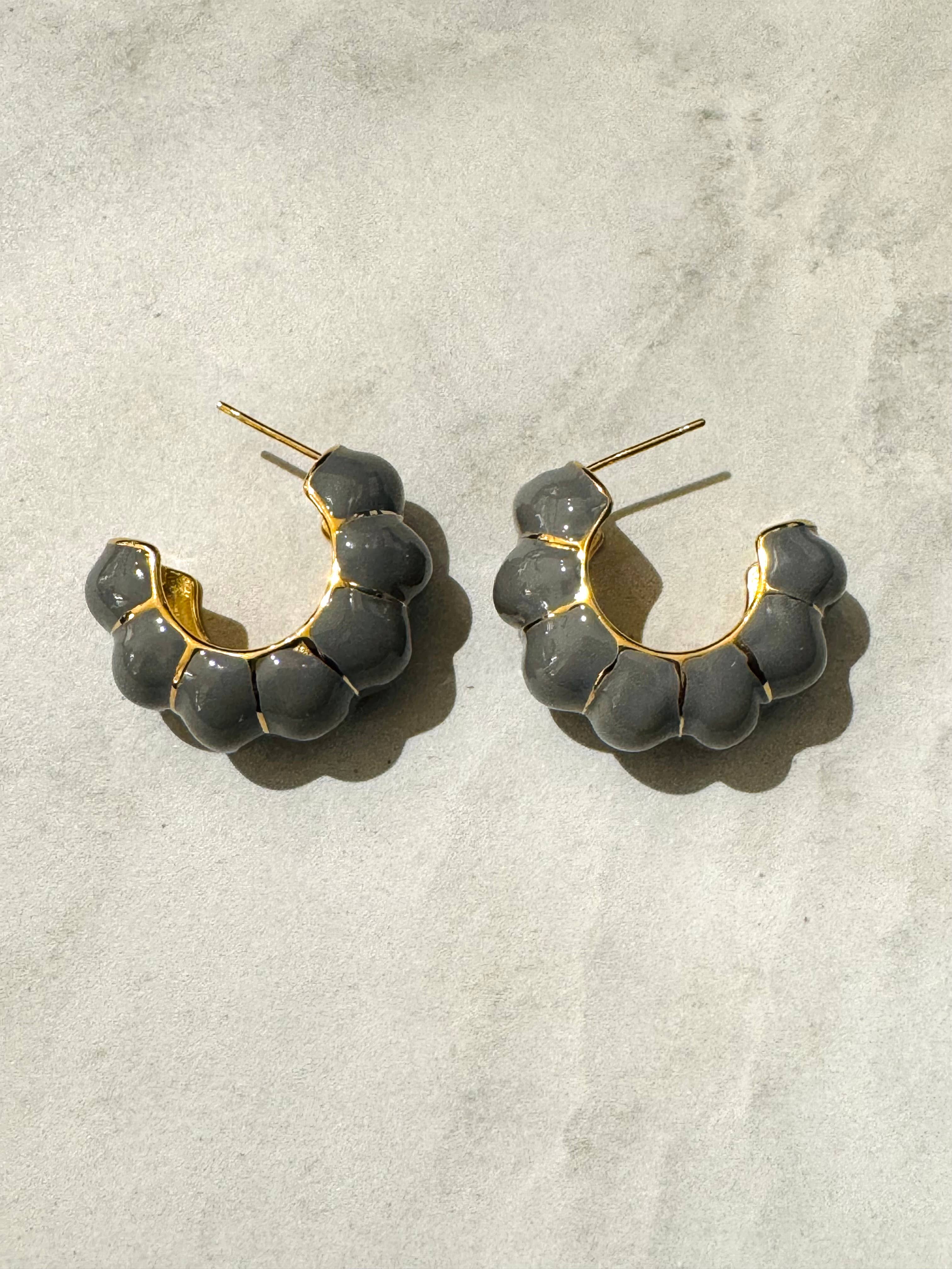 Cassette Barcelona Earrings - Pumpkin Stainless Steel Hoop