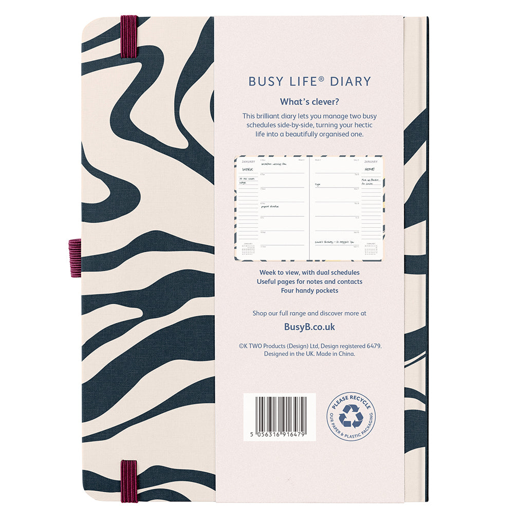Busy B 2026 Diary - Busy Life Fabric Marble