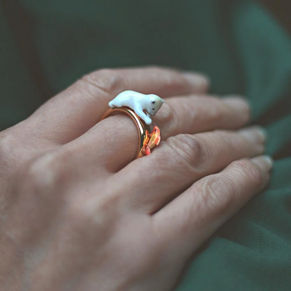 Bill Skinner Ring - Christmas Polar Bear