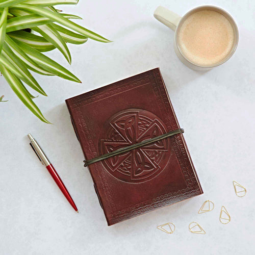 Paper High Journal - Leather Celtic Circular Cross