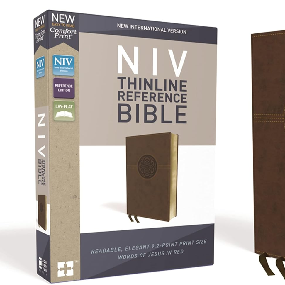 NIV - Thinline Reference Bible - Brown Leathersoft
