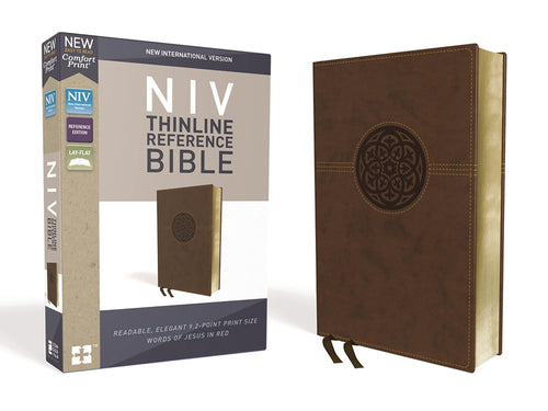 NIV - Thinline Reference Bible - Brown Leathersoft