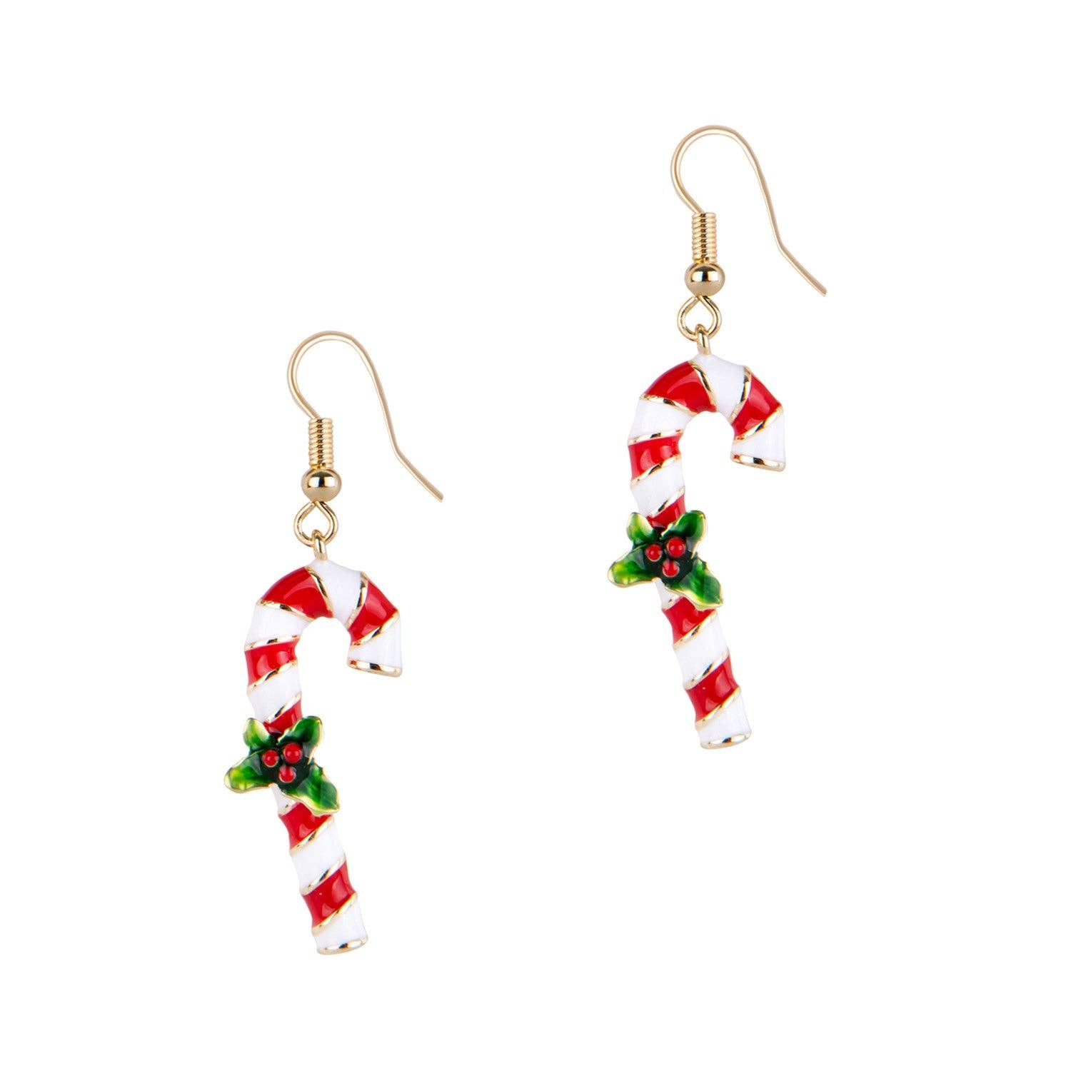 Bill Skinner Earrings - Christmas Candy Cane Drops