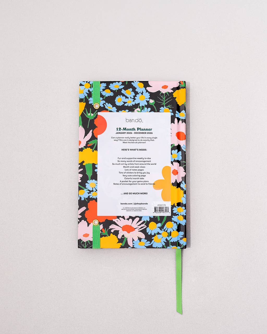 Ban.do 2026 Diary - Classic Planner, Black Floral