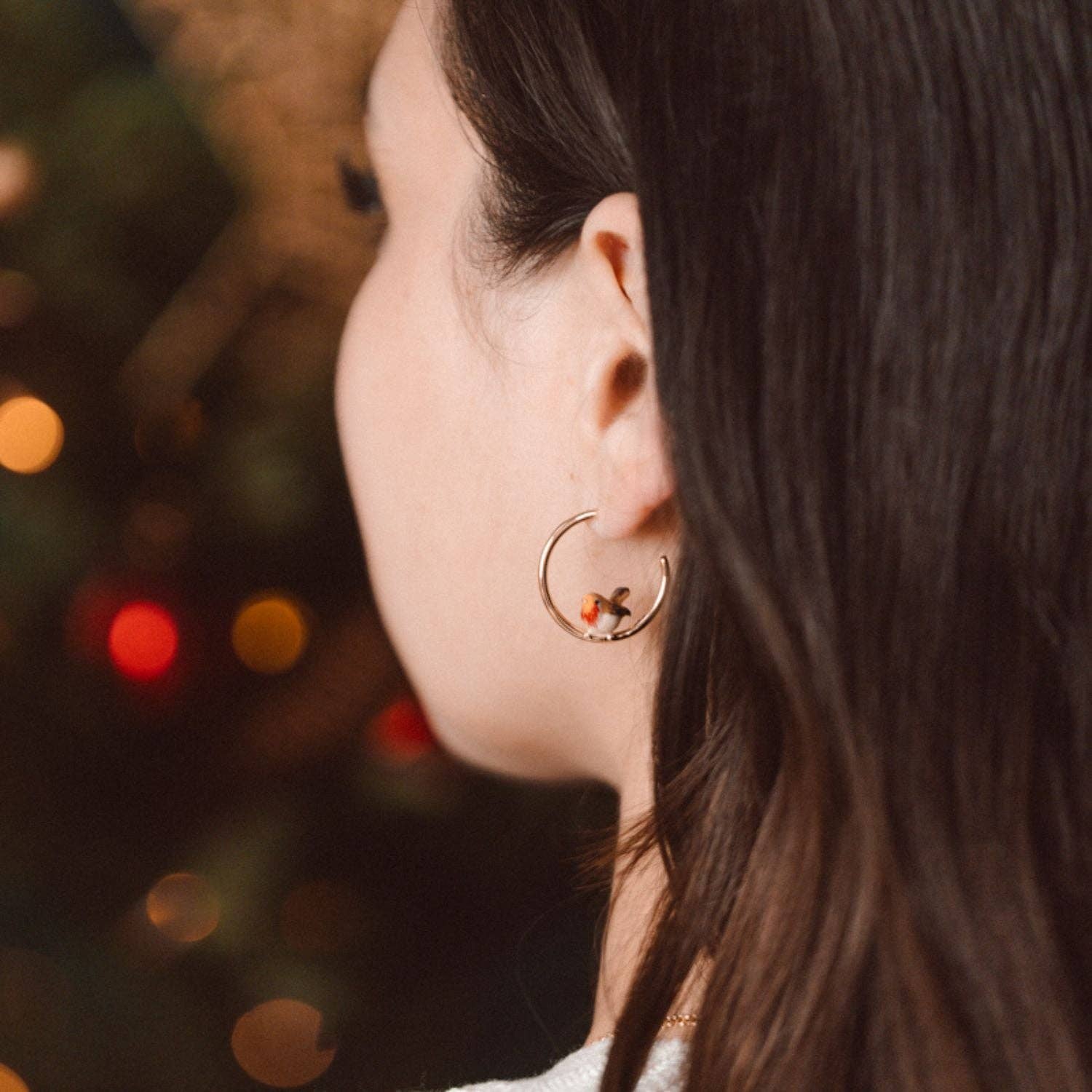 Bill Skinner Earrings - Robin Hoop