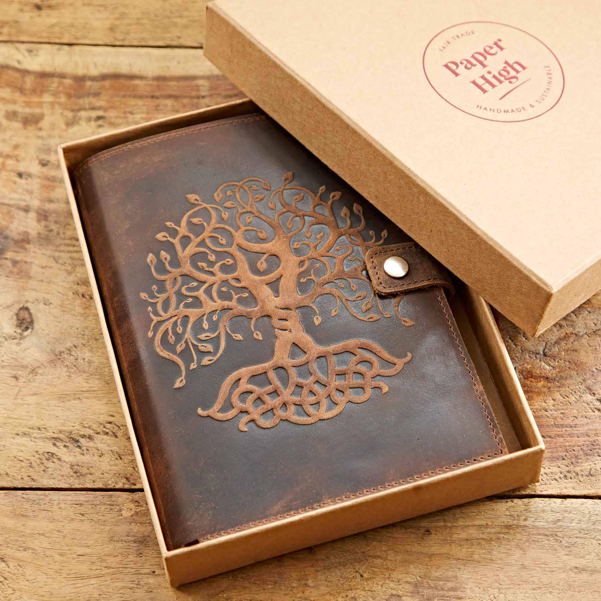 Paper High Journal - Refillable Buffalo Leather - Tree of Life