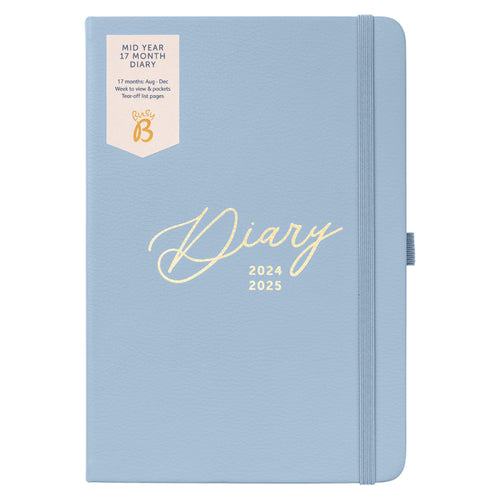 Busy B 2024-2025 Diary - 17 Months Diary - Blue