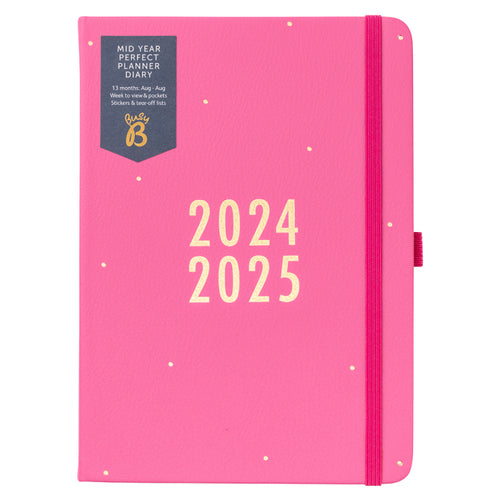 Busy B 2024-2025 Planner - Mid-Year Perfect Planner - Pink