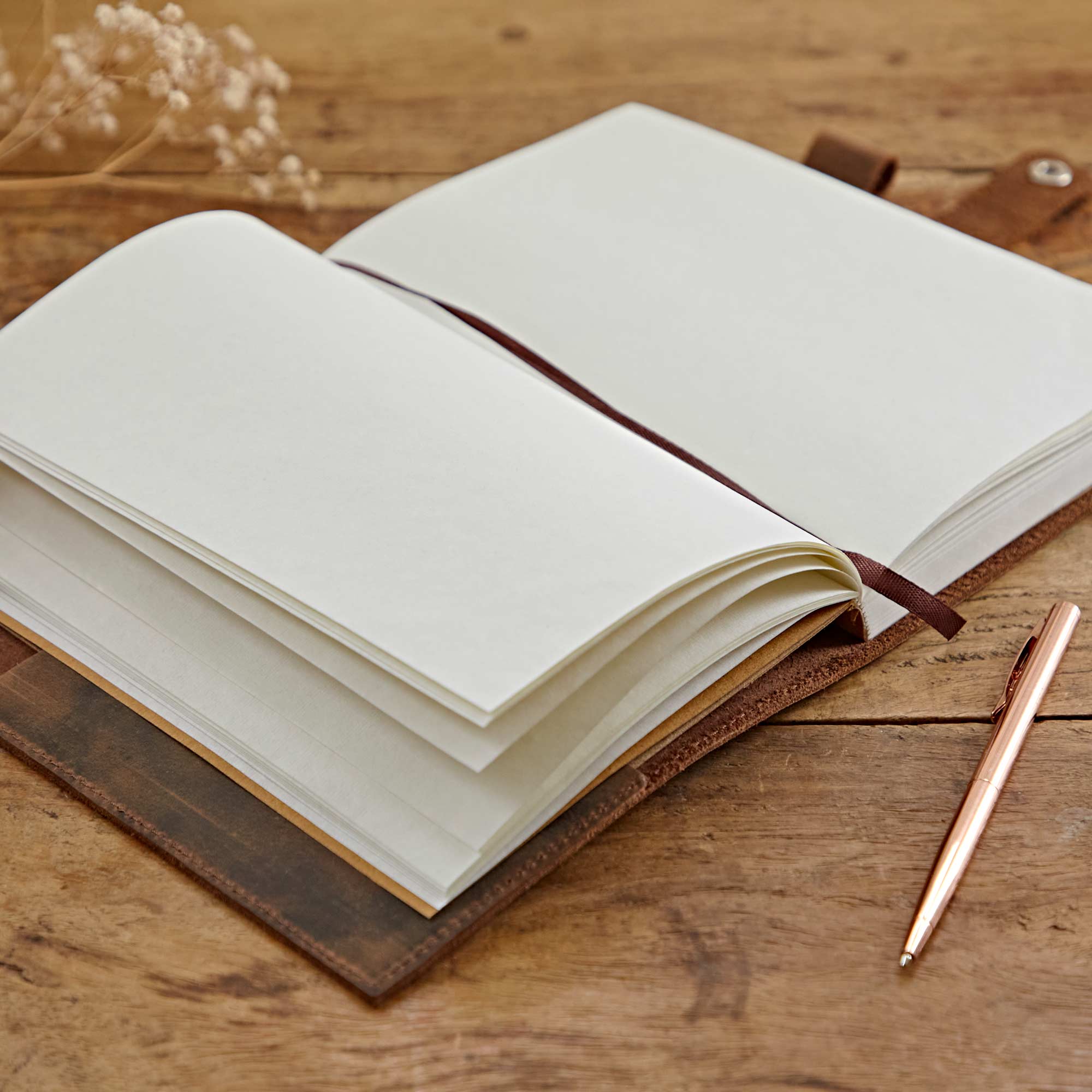 Paper High Journal - Refillable Buffalo Leather - Heart