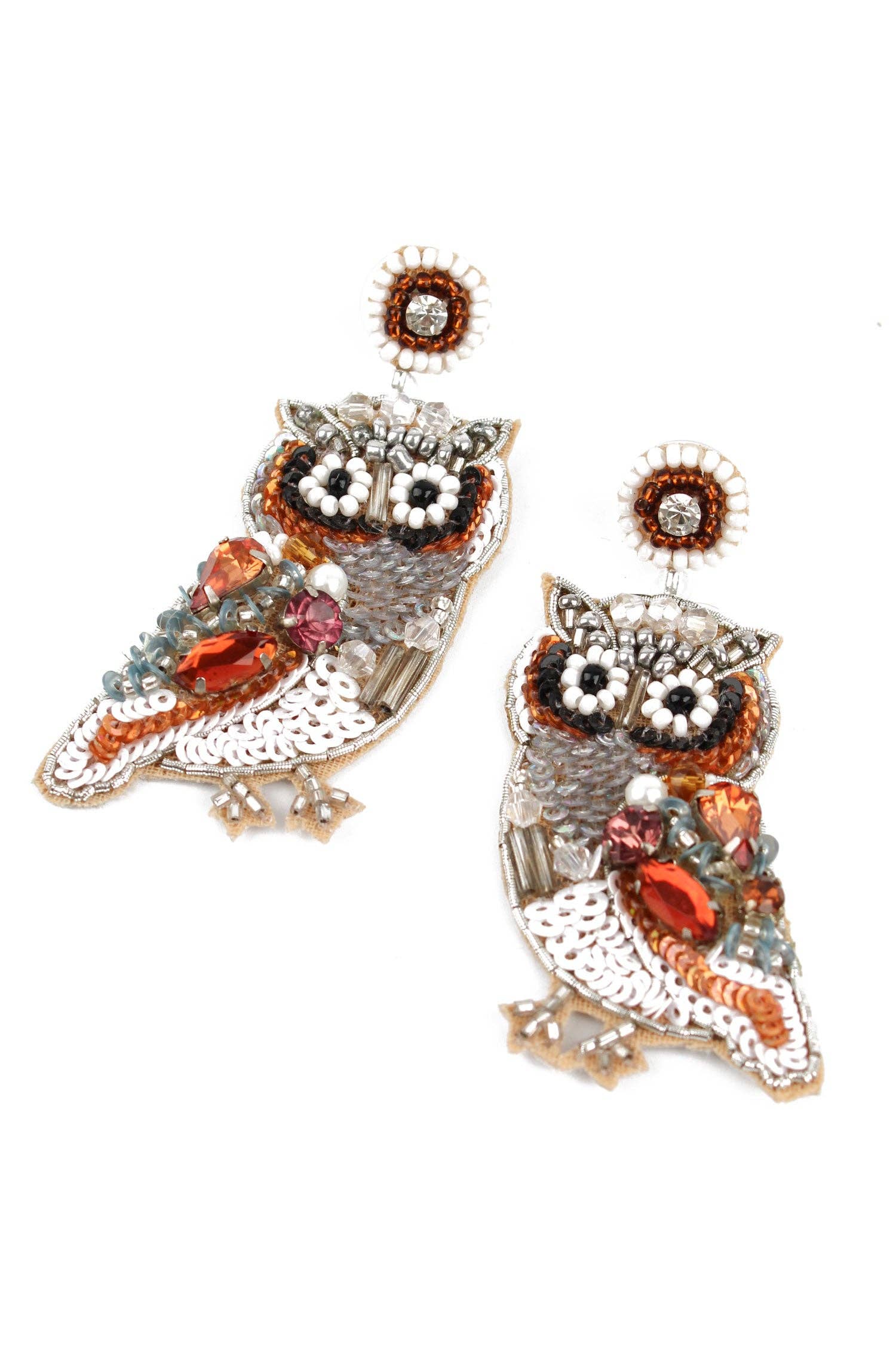 My Doris Earrings - Beaded Owls