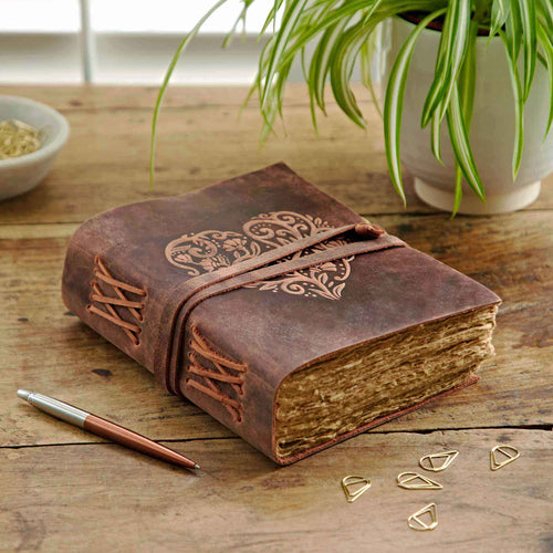 Paper High Journal - Buffalo Leather - Heart