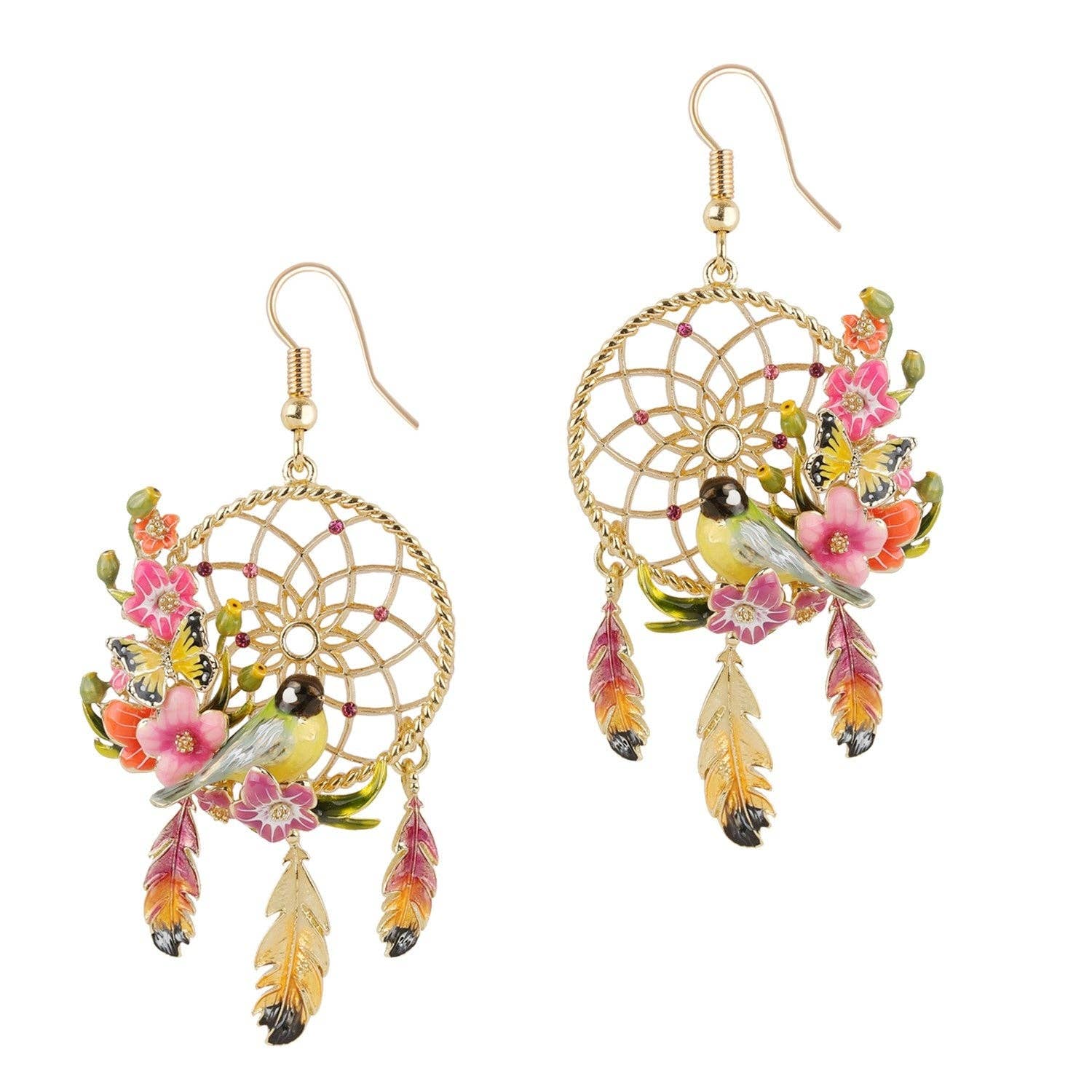 Bill Skinner - Floral Dream Catcher Earrings