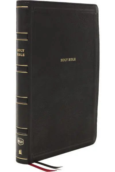 NKJV - Deluxe Thinline Reference Bible - Black Leathersoft