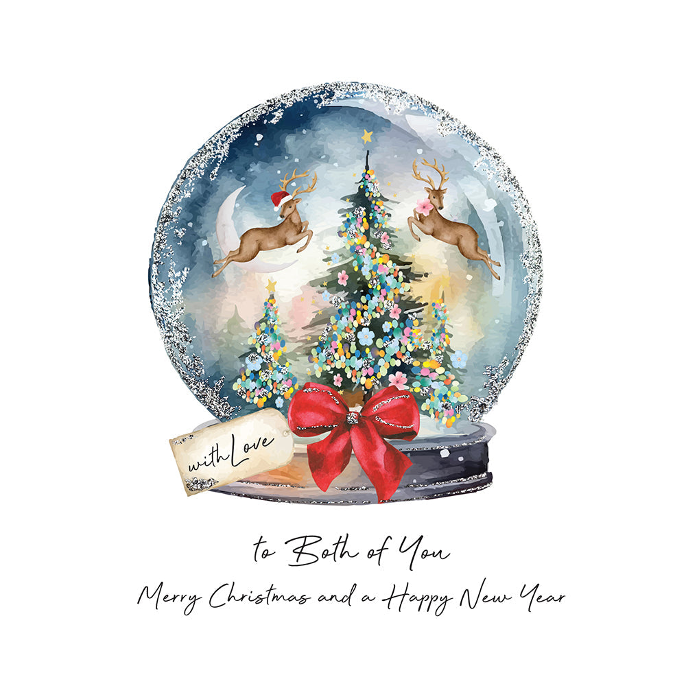 Luxury Extra Large Christmas Card - To Both of You Merry Christmas and a Happy New Year