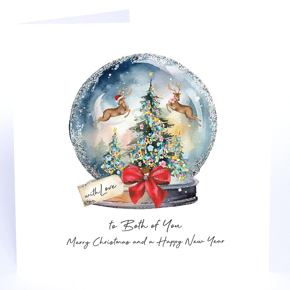 Luxury Extra Large Christmas Card - To Both of You Merry Christmas and a Happy New Year