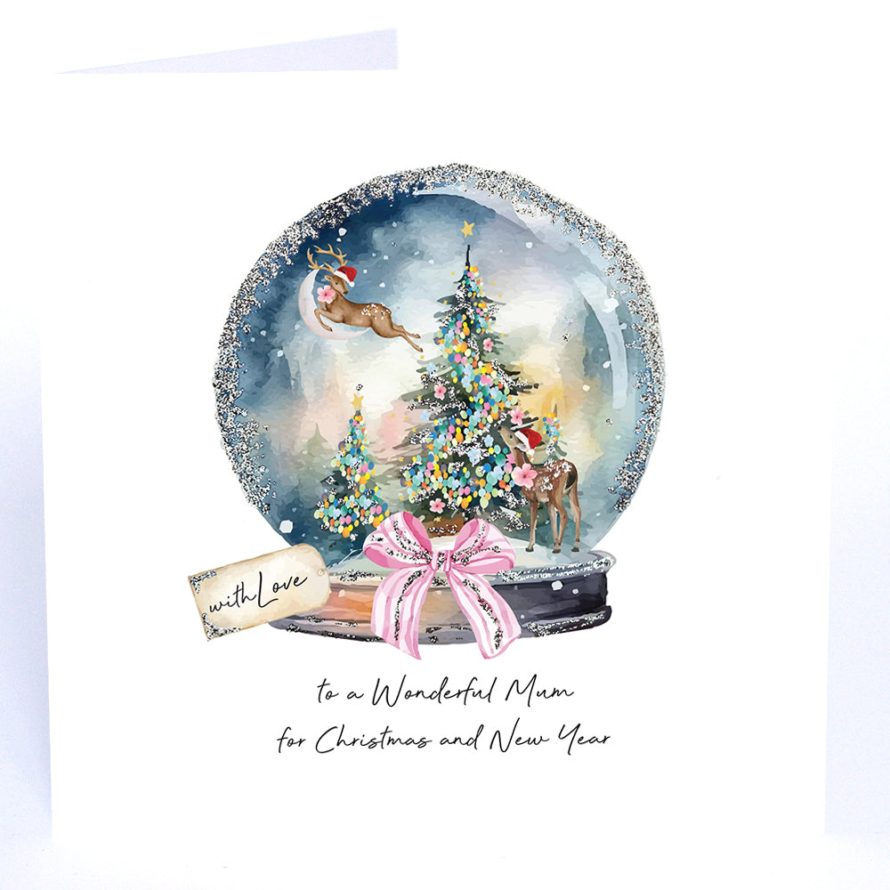 Luxury Extra Large Christmas Card - To a Wonderful Mum for Christmas and New Year