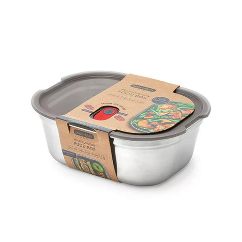 Black & Blum - Steel Lunchbox - Grey + Red
