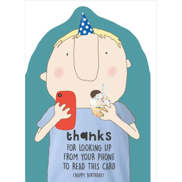 Rosie Made a Thing Card - Phone Boy