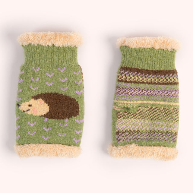 Powder Gloves - Wrist Warmers Hedgehog
