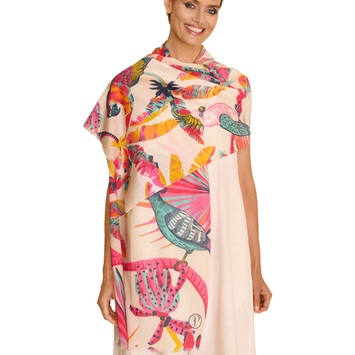 Powder Scarf - Cotton Tropical Paradise