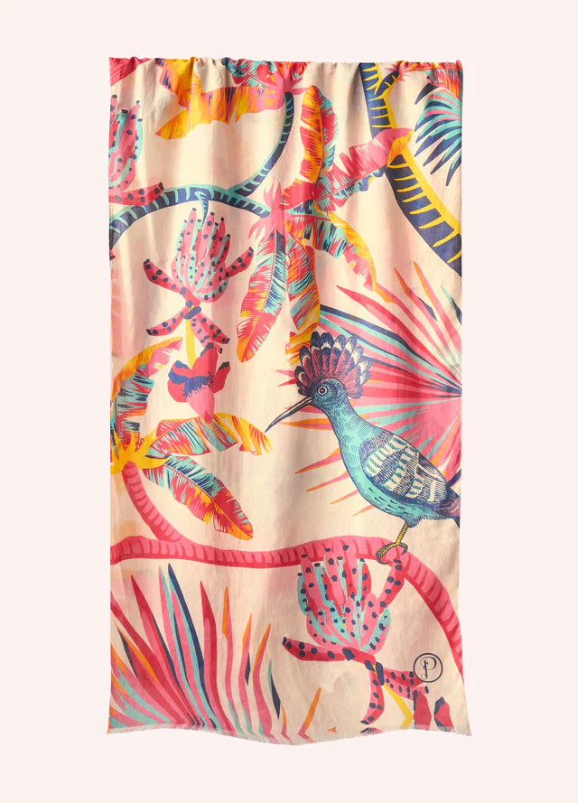Powder Scarf - Cotton Tropical Paradise