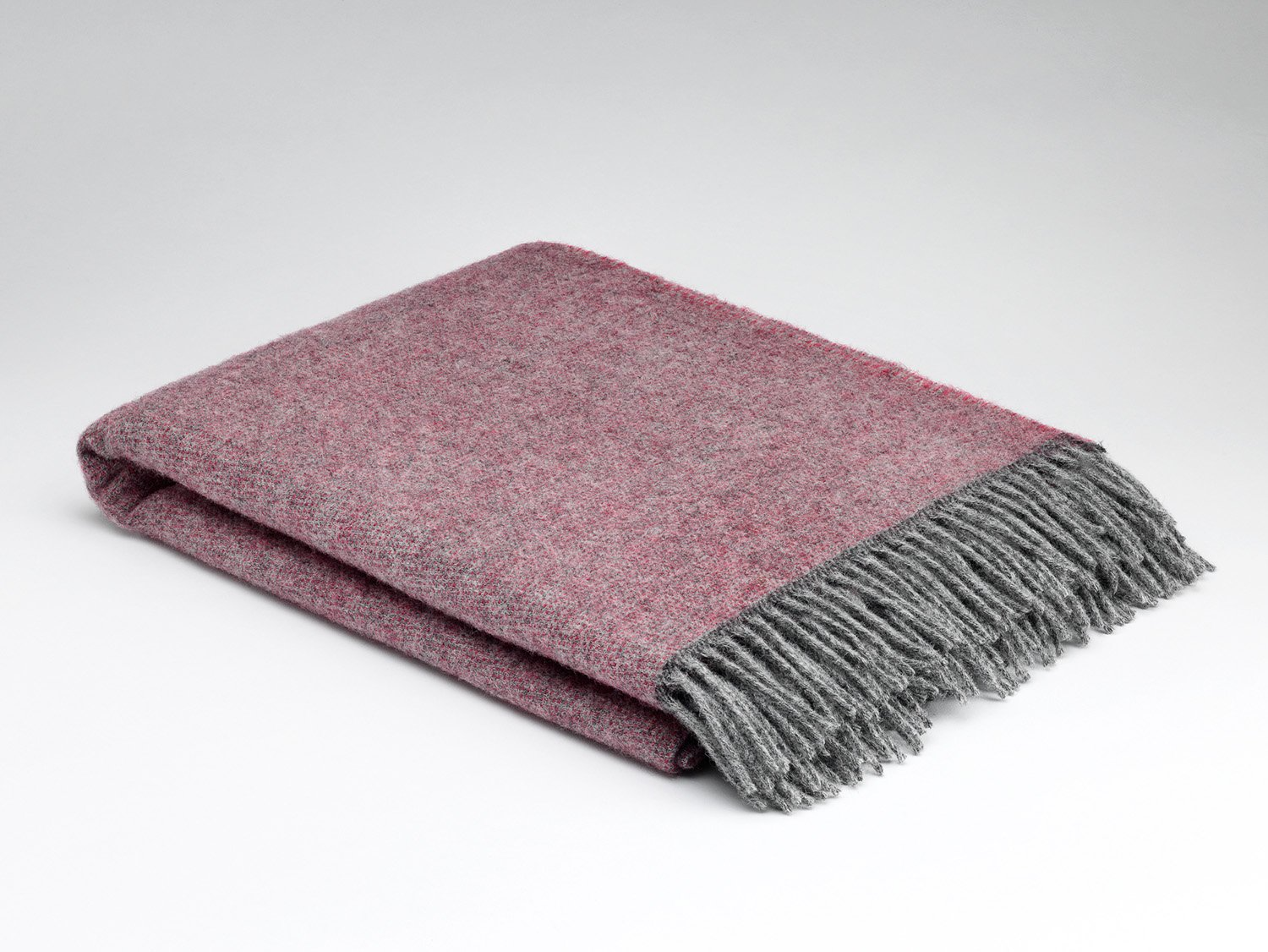 McNutt of Donegal Throw in Pure Wool - Home Cosy Rose