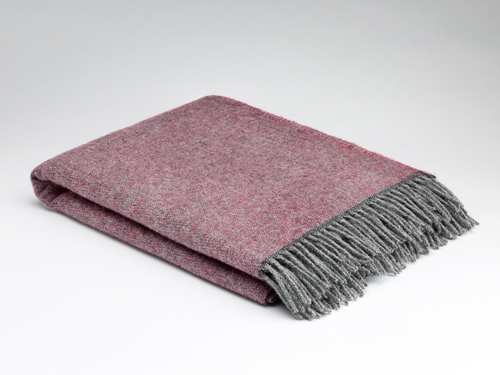 McNutt of Donegal Throw in Pure Wool - Home Cosy Rose