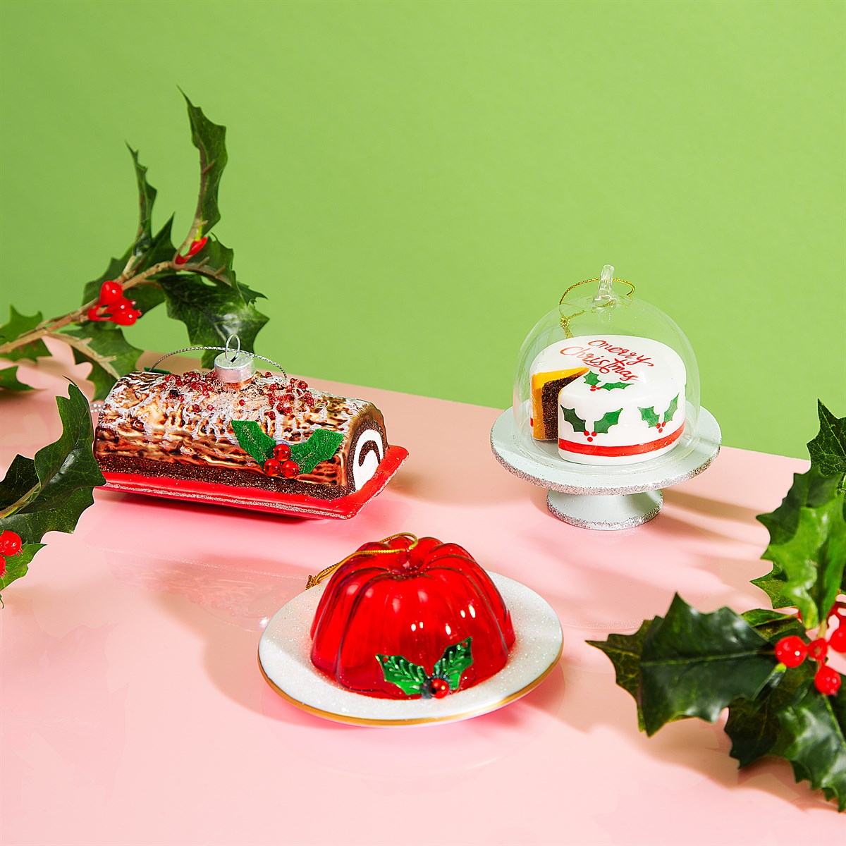 Sass & Belle Christmas Bauble - Glass Chocolate Log