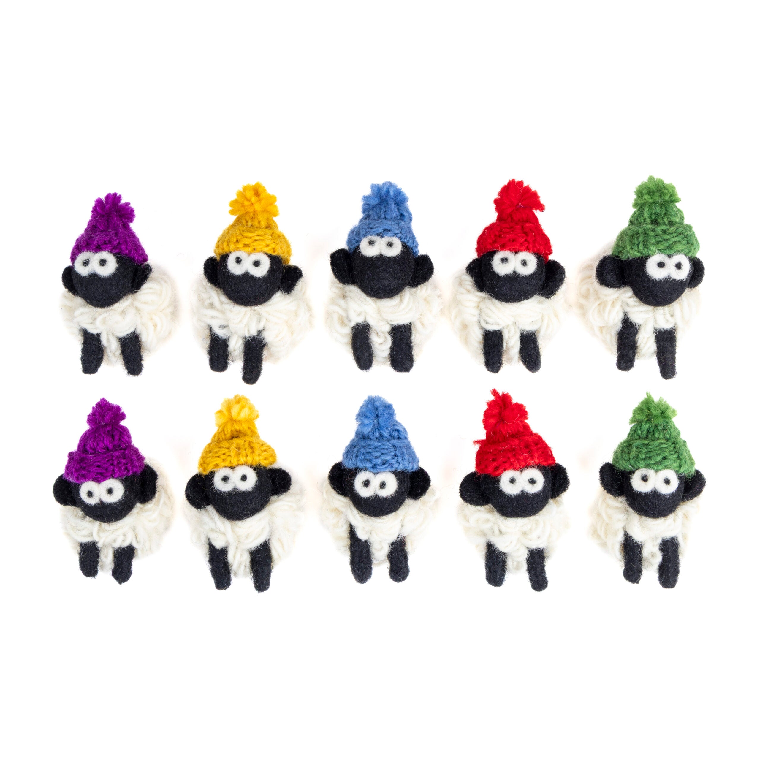 Erin Knitwear Magnet - Knitted Wool Sheep with Bobble Hat