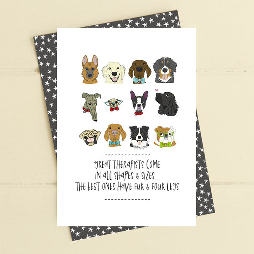 Dandelion Card - Great Therapists: Fur and Four Legs
