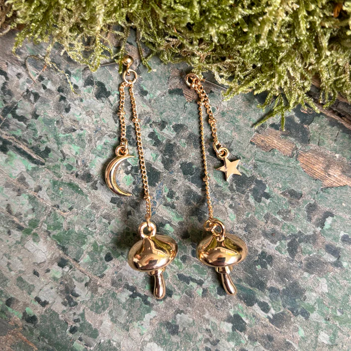 Disaster Designs Jewellery - Forage Gold Earrings