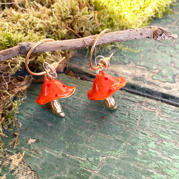Disaster Designs Jewellery - Forage Red Earrings