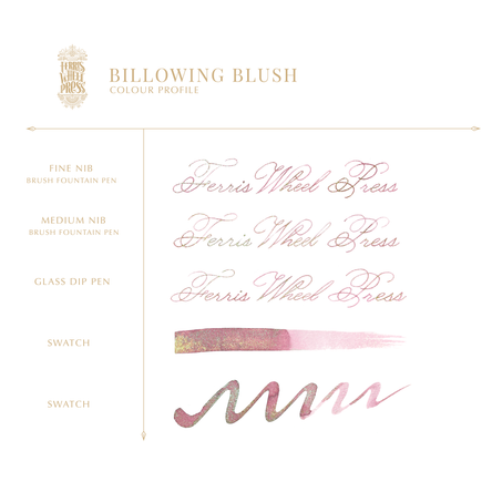 Ferris Wheel Press Fountain Pen Ink - FerriTales #26 The Beauty and the Beast - Billowing Blush (July 2024)