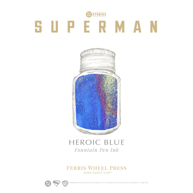 Ferris Wheel Press Fountain Pen Ink - 10ml Warner Bros Superman Edition