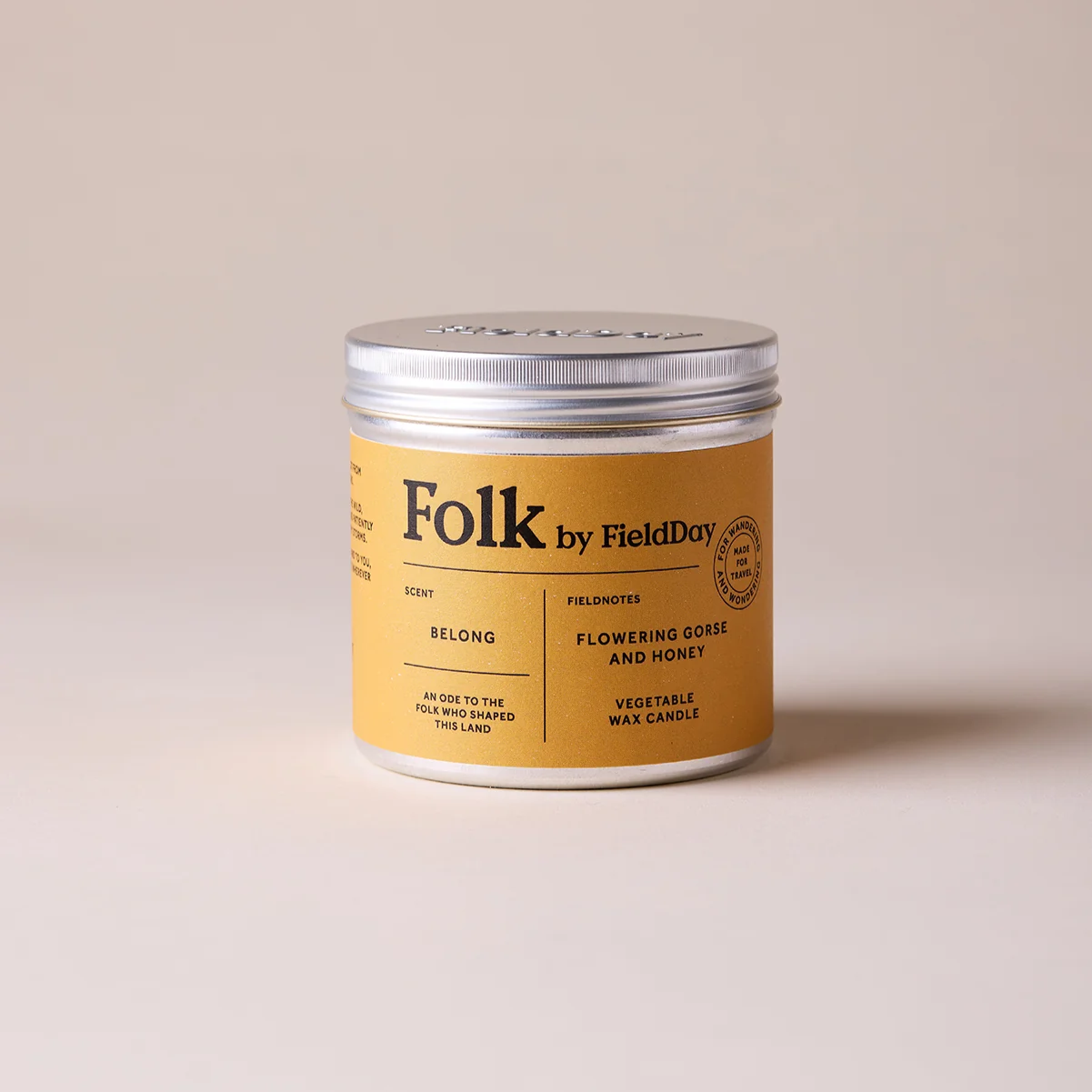 Field Day Folk Tin Candle - Belong (Flowering Gorse and Honey)