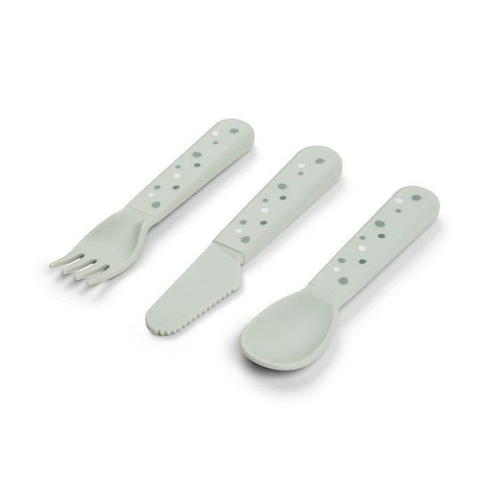 Done by Deer Eating - Cutlery Set - Happy Dots Green