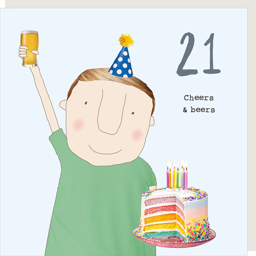 Rosie Made a Thing Card - 21 Cheers & Beers