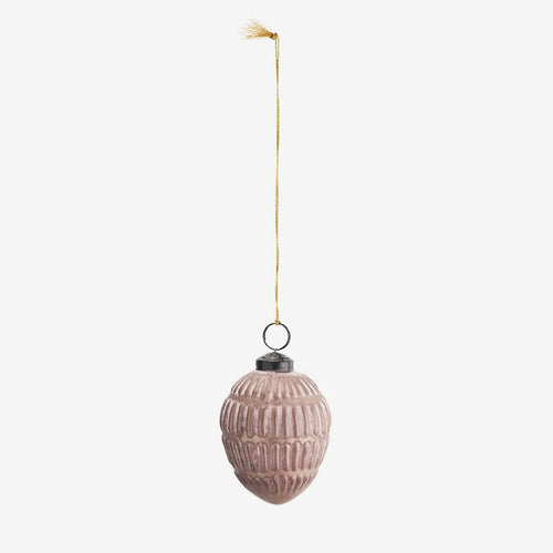 Madam Stoltz Decoration - Hanging Glass Rose Egg