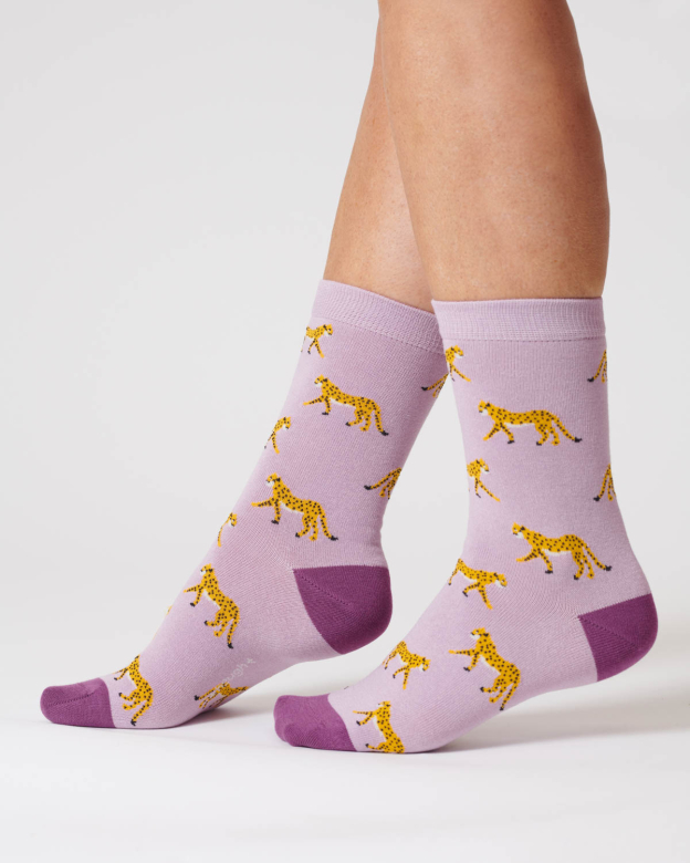 Thought Ladies Socks - Leopard Bamboo Socks