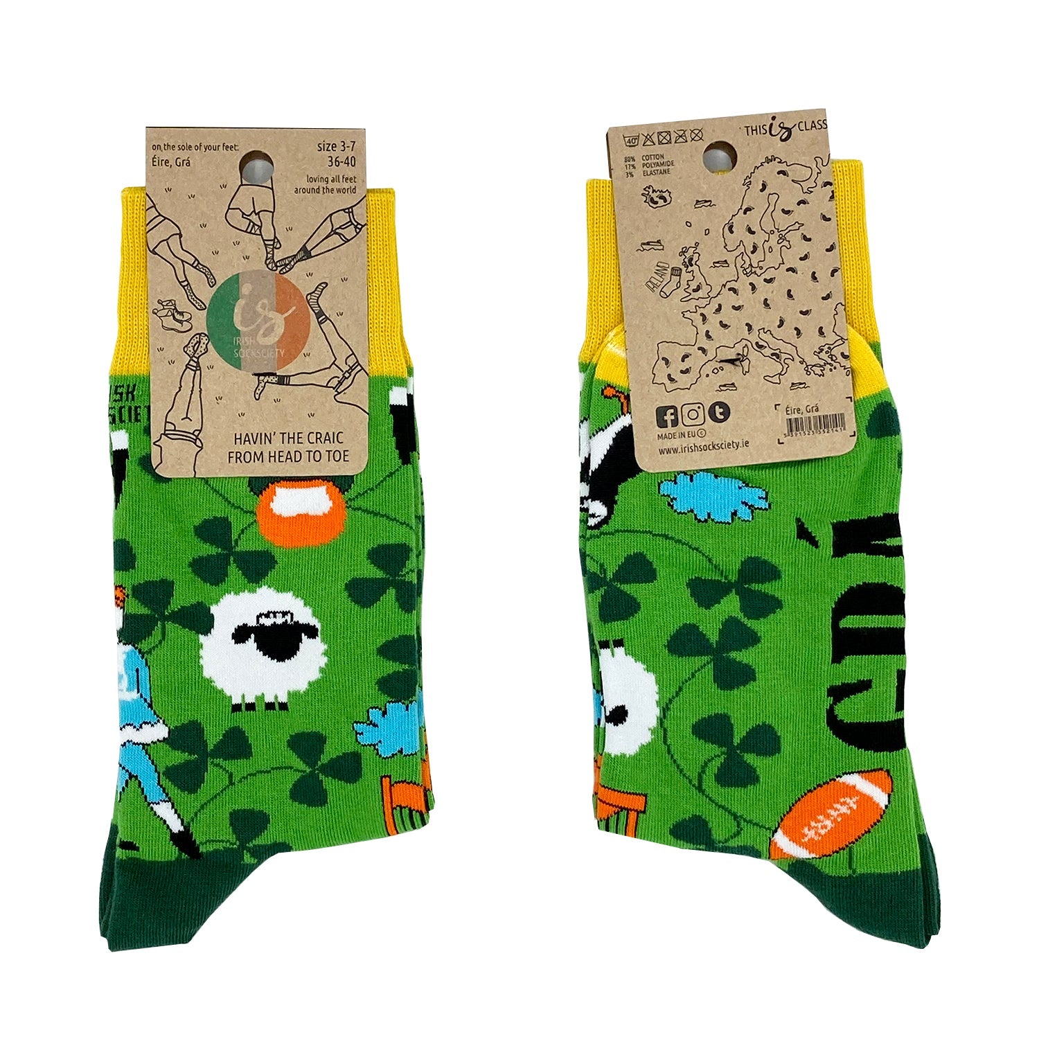 Irish Socksciety Socks - Eire Gra