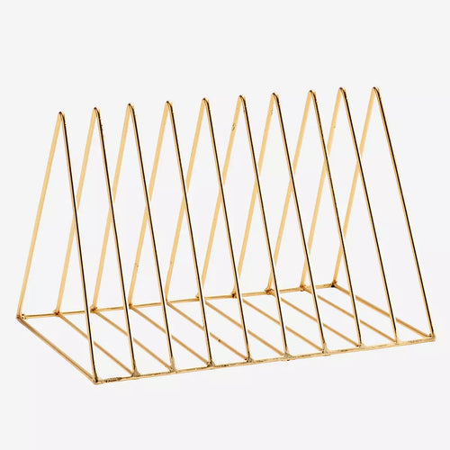 Madam Stoltz Kitchen - Iron Plate / Vinyl Display Rack - Gold