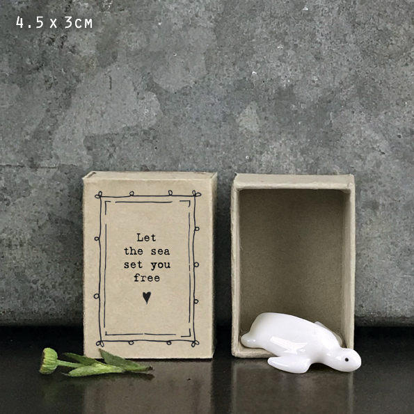 East of India - Porcelain Matchbox Sentiments - Turtle