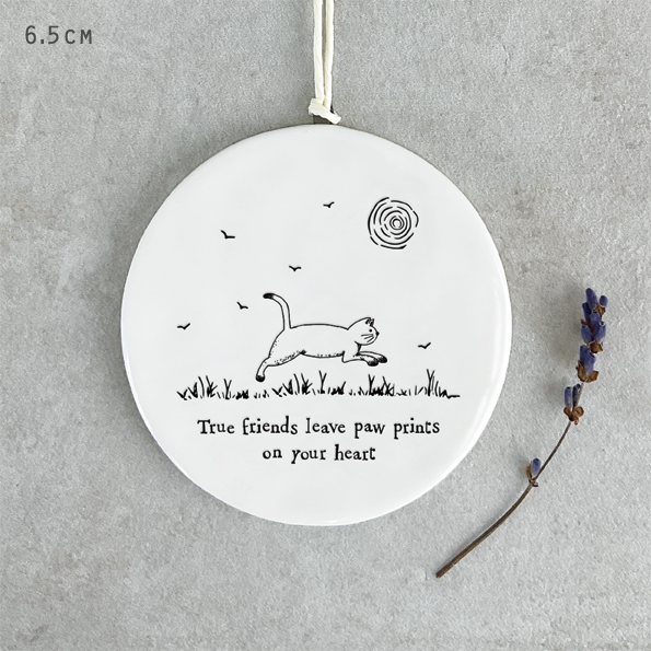 East of India - Porcelain Hanger Animal - Cat