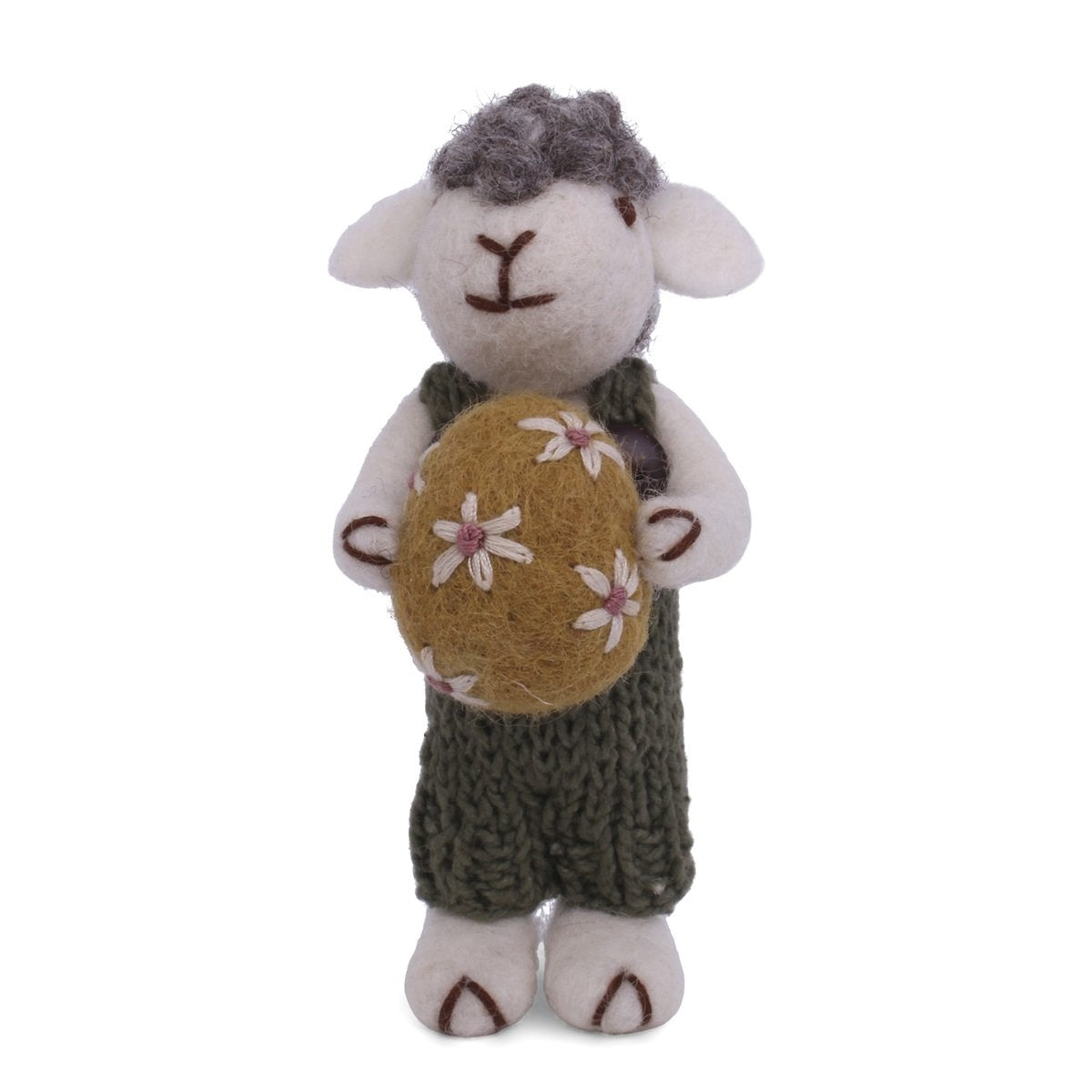 Gry & Sif Decoration - Felt Sheep with Egg
