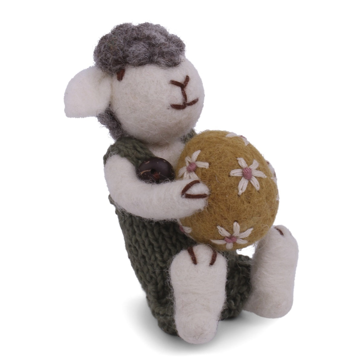 Gry & Sif Decoration - Felt Sheep with Egg